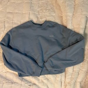 Set Active Cropped Crewneck in Blur Jean